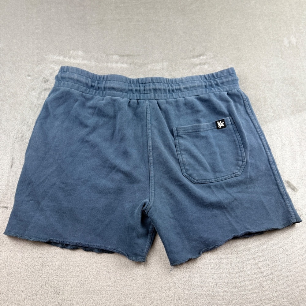 YoungLA Men's XL Raw Gym Shorts Blue XL Cotton Drawstring Athletic Sweat Shorts - Picture 2 of 12
